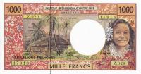 Gallery image for French Pacific Territories p2d: 1000 Francs